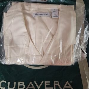 MLB Miami Marlins Button down Guayabera Light Cream Shirt Mens L Large New